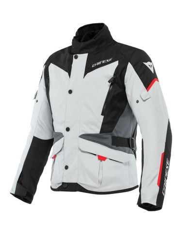 CHAQUETA DAINESE TEMPEST 3 D-DRY GLACIER-GRAY/BLACK/LAVA-RED