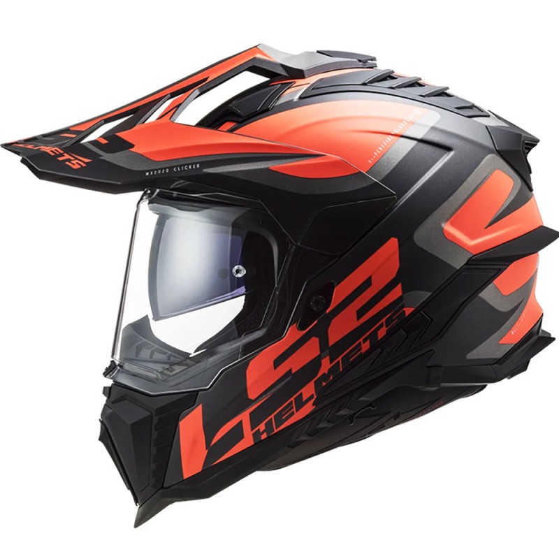 CASCO LS2 EXPLORER ALTER MATT BLACK/FLUO ORANGE
