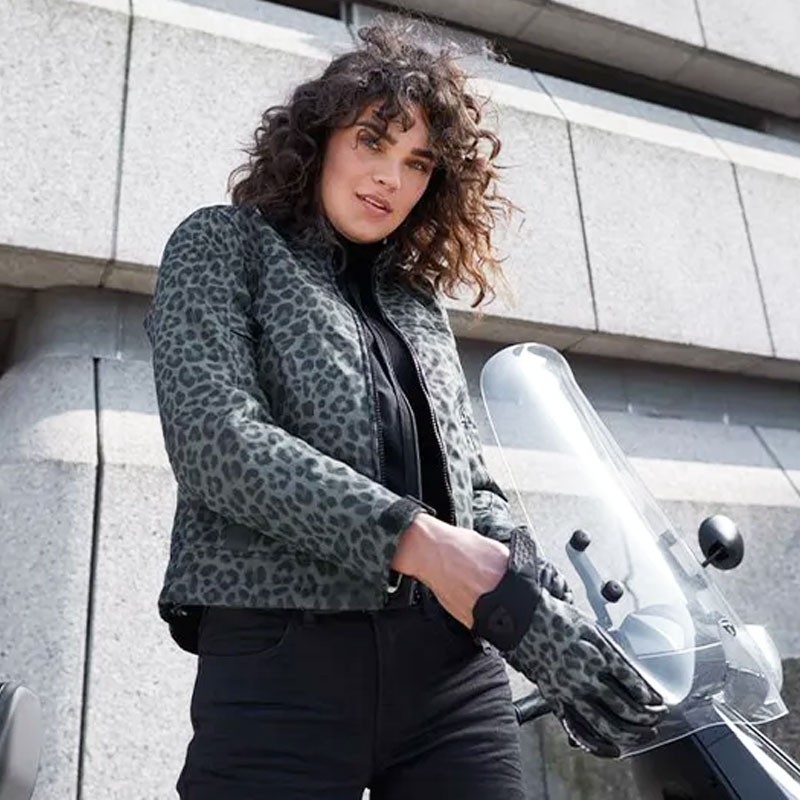 CHAQUETA REVIT SHADE H2O LADY LEOPARDO GRIS