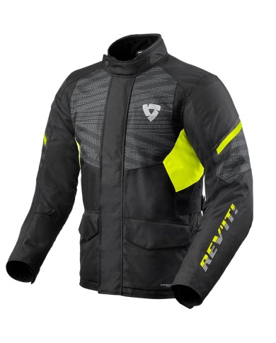 CHAQUETA REVIT DUKE H2O NEGRO/AMARILLO FLUOR