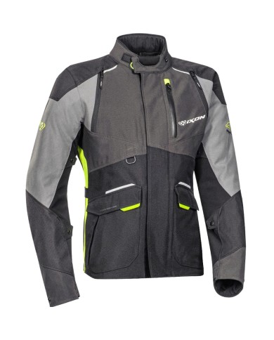CHAQUETA IXON BALDER NEGRO/GRIS/AMARILLO FLUOR