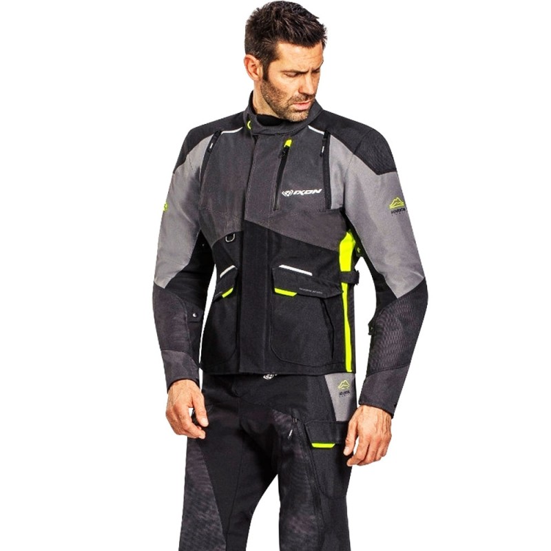 CHAQUETA IXON BALDER NEGRO/GRIS/AMARILLO FLUOR