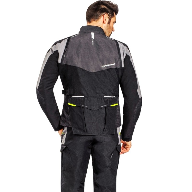 CHAQUETA IXON BALDER NEGRO/GRIS/AMARILLO FLUOR