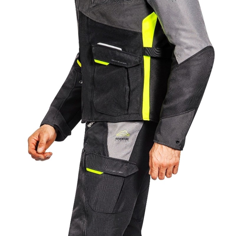 CHAQUETA IXON BALDER NEGRO/GRIS/AMARILLO FLUOR