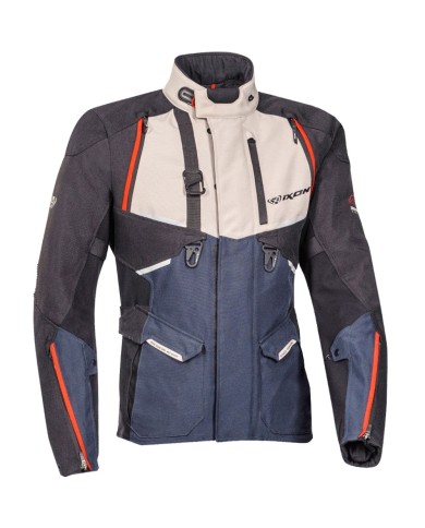 CHAQUETA IXON EDDAS GRIS/AZUL/NEGRO