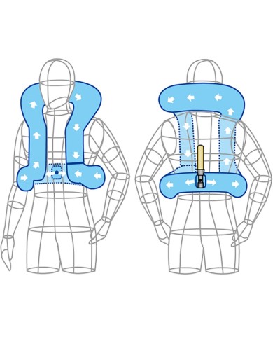 CHALECO AIR-BAG HIT-AIR RS-1 CIRCUITO NEGRO