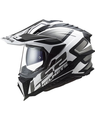 CASCO LS2 EXPLORER ALTER BLANCO/NEGRO MATE