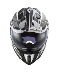 CASCO LS2 EXPLORER ALTER BLANCO/NEGRO MATE
