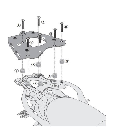 KIT DE FIJACIÓN POSTERIOR GIVI SR6415 TRIUMPH TIGER 900