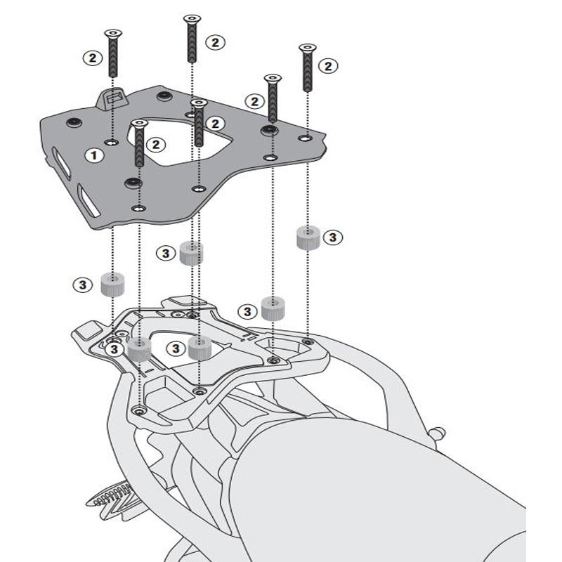KIT DE FIJACIÓN POSTERIOR GIVI SR6415 TRIUMPH TIGER 900