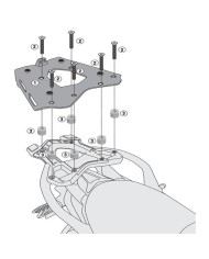 KIT DE FIJACIÓN POSTERIOR GIVI SR6415 TRIUMPH TIGER 900