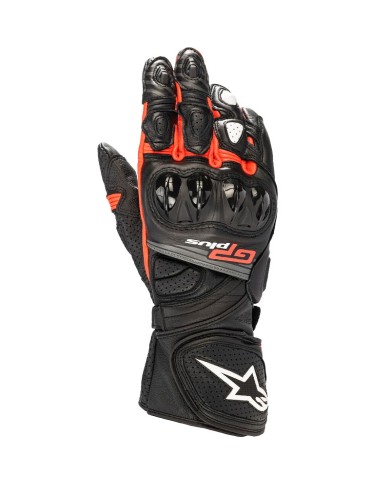 GUANTES ALPINESTARS GP PLUS R V2 NEGRO/ROJO FLUOR