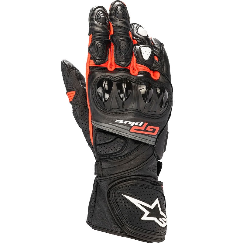 GUANTES ALPINESTARS GP PLUS R V2 NEGRO/ROJO FLUOR