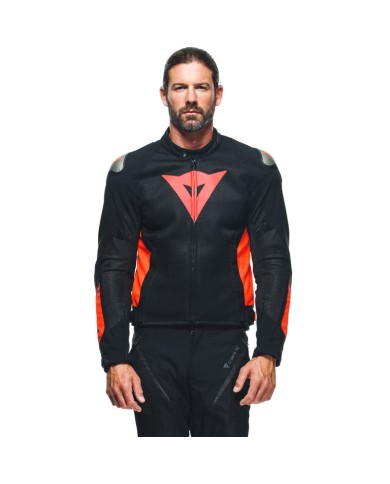 CHAQUETA DAINESE ENERGYCA AIR TEX BLACK/FLUO-RED
