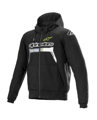 SUDADERA ALPINESTARS CHROME IGNITION BLACK/YELLOW FLUO