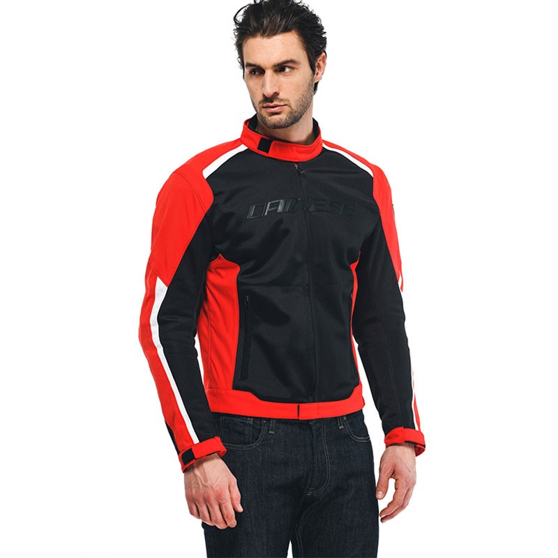 CHAQUETA DAINESE HYDRAFLUX 2 AIR D-DRY BLACK/LAVA-RED
