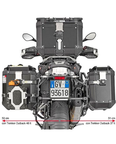 KIT DE FIJACION MALETAS LATERALES GIVI PL5108CAM BMW R 1200/1250 GS