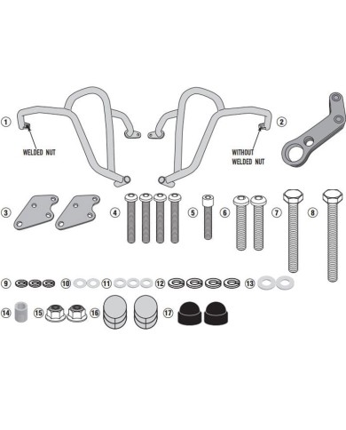 DEFENSAS DE CARENADO GIVI TNH1171 HONDA CB-500X