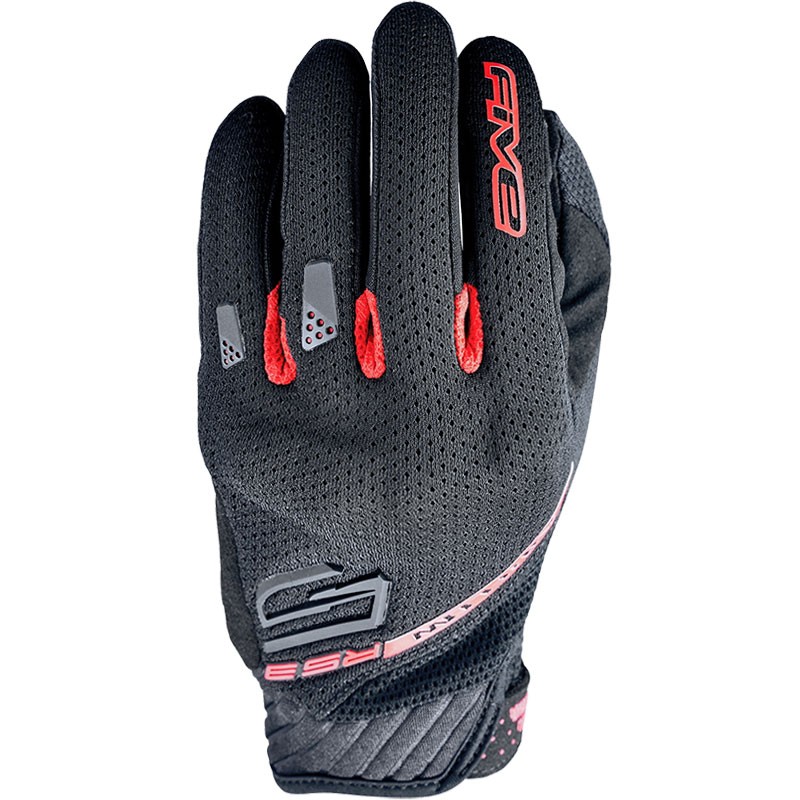 GUANTES FIVE RS3 EVO AIRFLOW NEGRO/ROJO