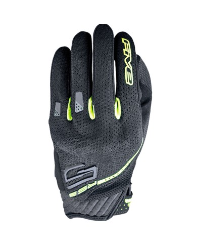 GUANTES FIVE RS3 EVO AIRFLOW NEGRO/AMARILLO FLUOR