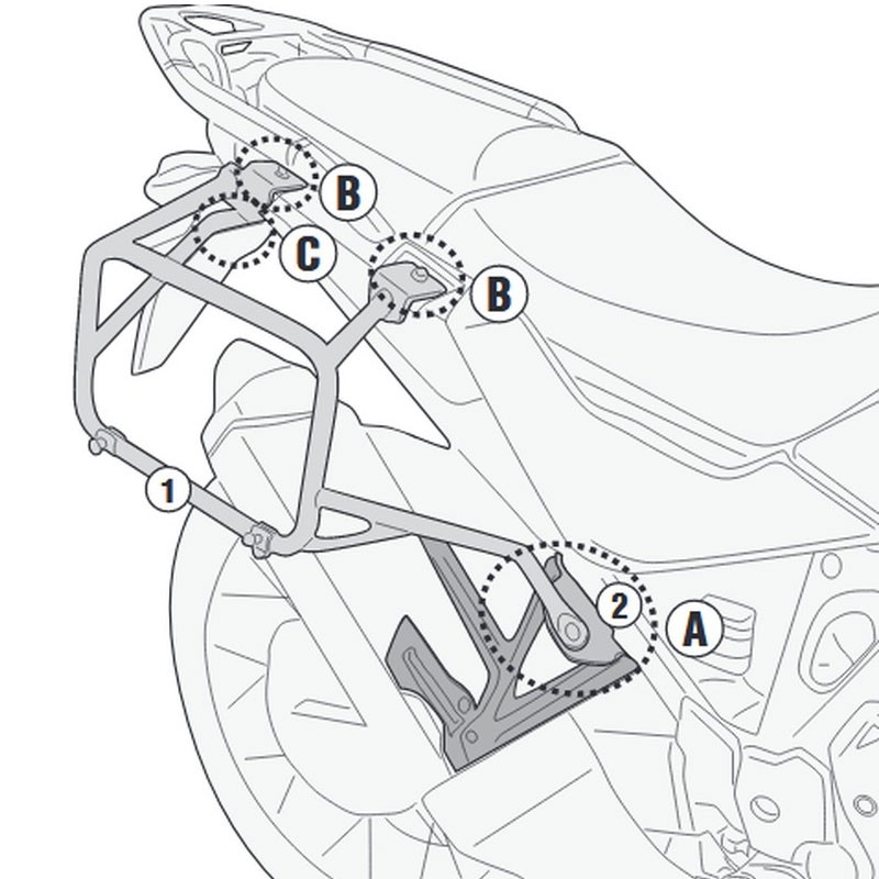 KIT DE FIJACION MALETAS LATERALES GIVI PLO1178MK HONDA CRF 1100L AFRICA 2022