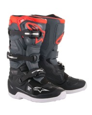 BOTAS ALPINESTARS TECH 7S JUNIOR BLACK/DARK GREY/RED FLUO