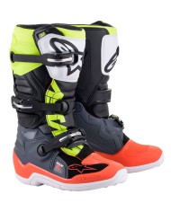 BOTAS ALPINESTARS TECH 7S JUNIOR DARK GRAY/RED FLUO/YELLOW FLUO