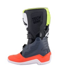 BOTAS ALPINESTARS TECH 7S JUNIOR DARK GRAY/RED FLUO/YELLOW FLUO