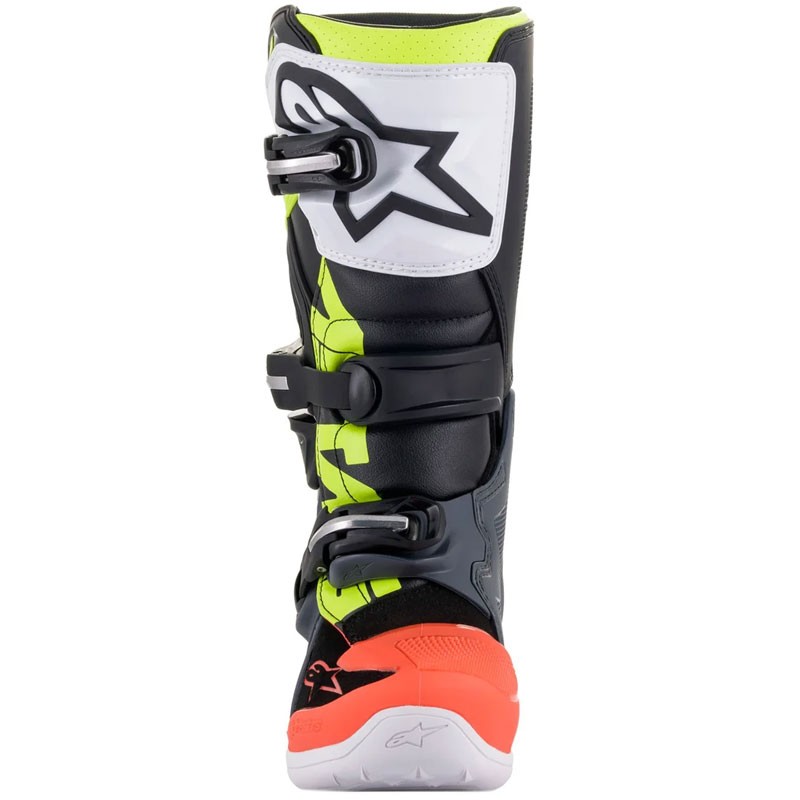 BOTAS ALPINESTARS TECH 7S JUNIOR DARK GRAY/RED FLUO/YELLOW FLUO