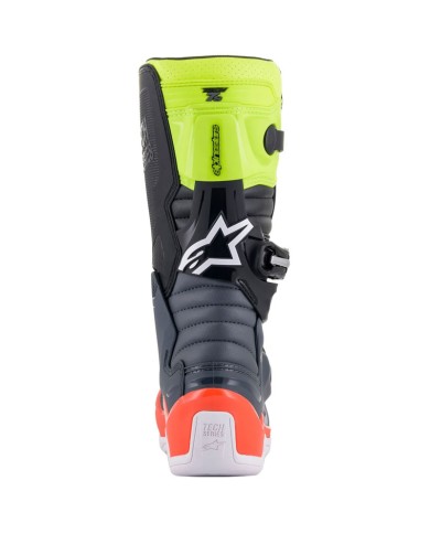 BOTAS ALPINESTARS TECH 7S JUNIOR DARK GRAY/RED FLUO/YELLOW FLUO