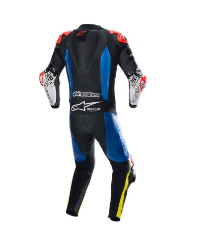 MONO ALPINESTARS GP TECH V4 PROFESIONAL BLACK/BLUE/YELLOW FLUO