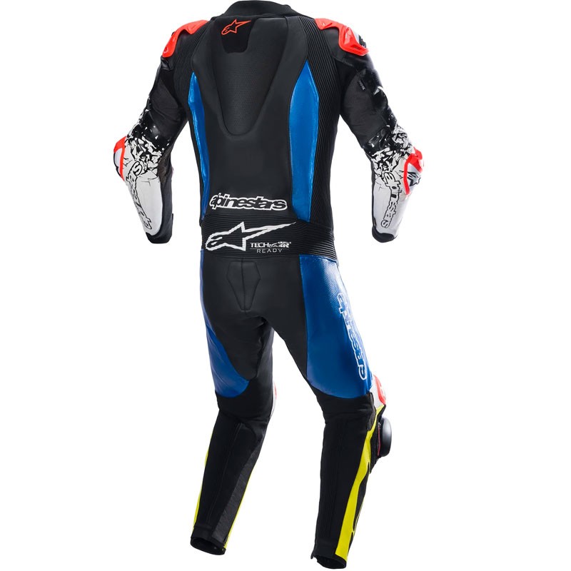 MONO ALPINESTARS GP TECH V4 PROFESIONAL BLACK/BLUE/YELLOW FLUO