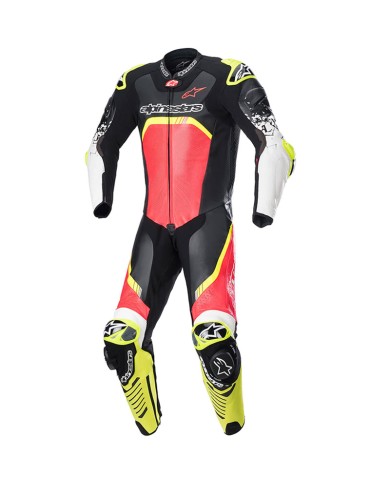 MONO ALPINESTARS GP TECH V4 PROFESIONAL BLACK/RED FLUO/YELLOW FLUO