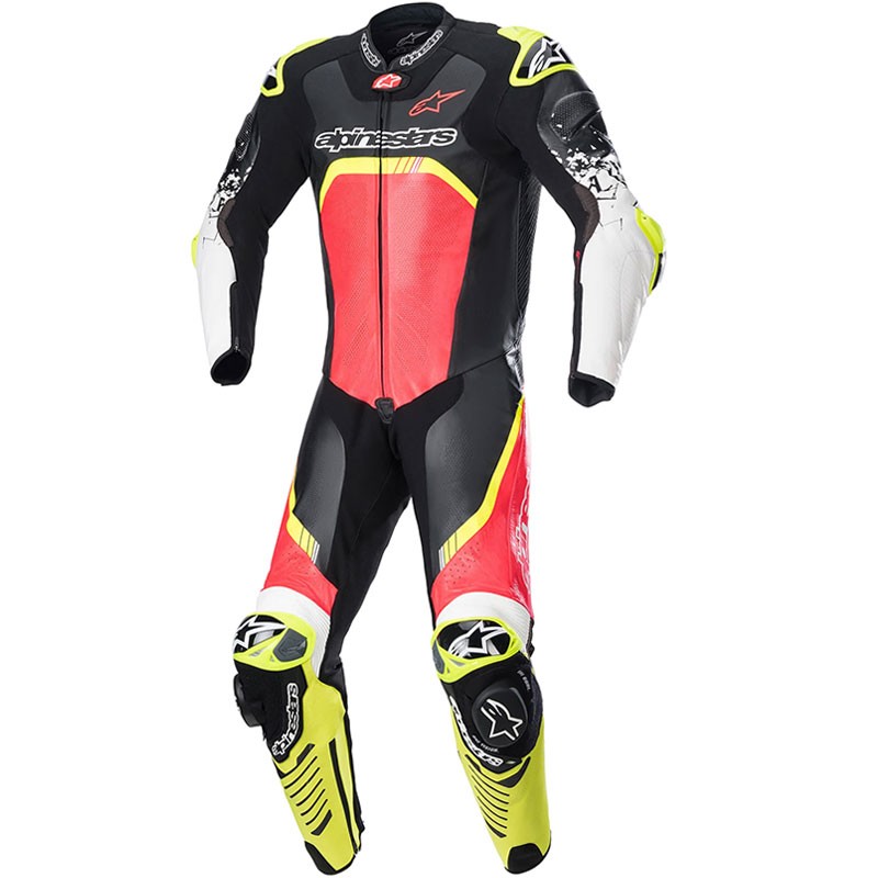 MONO ALPINESTARS GP TECH V4 PROFESIONAL BLACK/RED FLUO/YELLOW FLUO