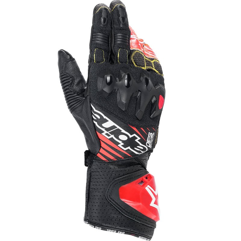 GUANTES ALPINESTARS GP TECH V2 BLACK/RED FLUO