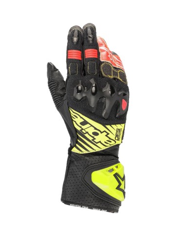 GUANTES ALPINESTARS GP TECH V2 BLACK/YELLOW FLUO/RED FLUO