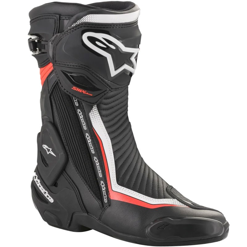 BOTAS ALPINESTARS SMX PLUS V2 NEGRO/BLANCO/ROJO FLUOR