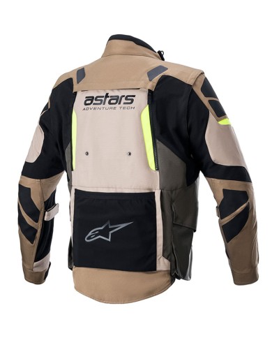 CHAQUETA ALPINESTARS HALO DRYSTAR KHAKI/SAND/YELLOW FLUO 