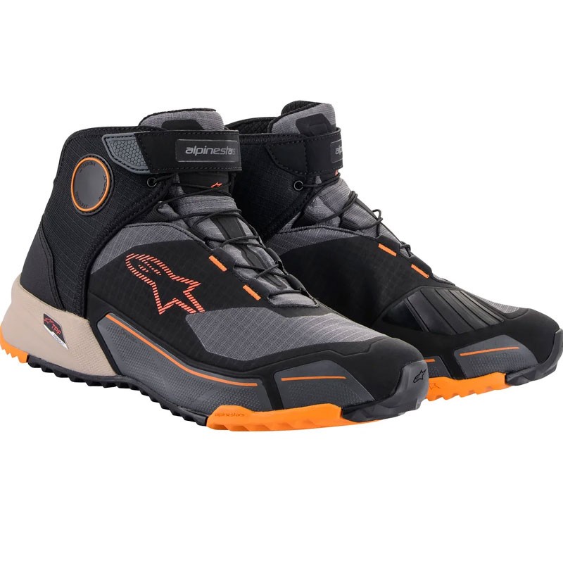 ZAPATILLAS ALPINESTARS CR-X DRYSTAR BLACK/BROWN/ORANGE