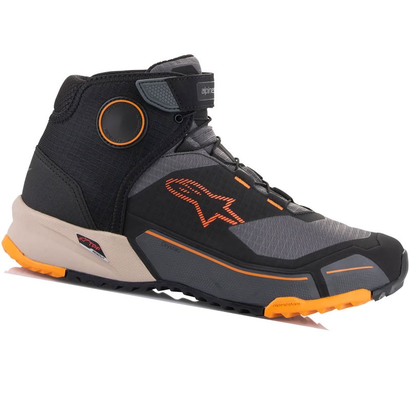 ZAPATILLAS ALPINESTARS CR-X DRYSTAR BLACK/BROWN/ORANGE