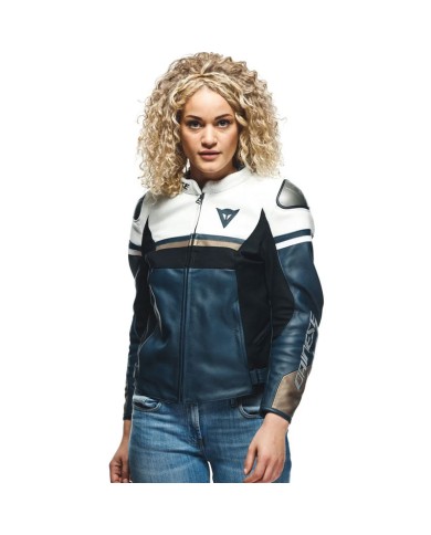 CHAQUETA DAINESE RAPIDA LADY BLACK-IRIS/WHITE 