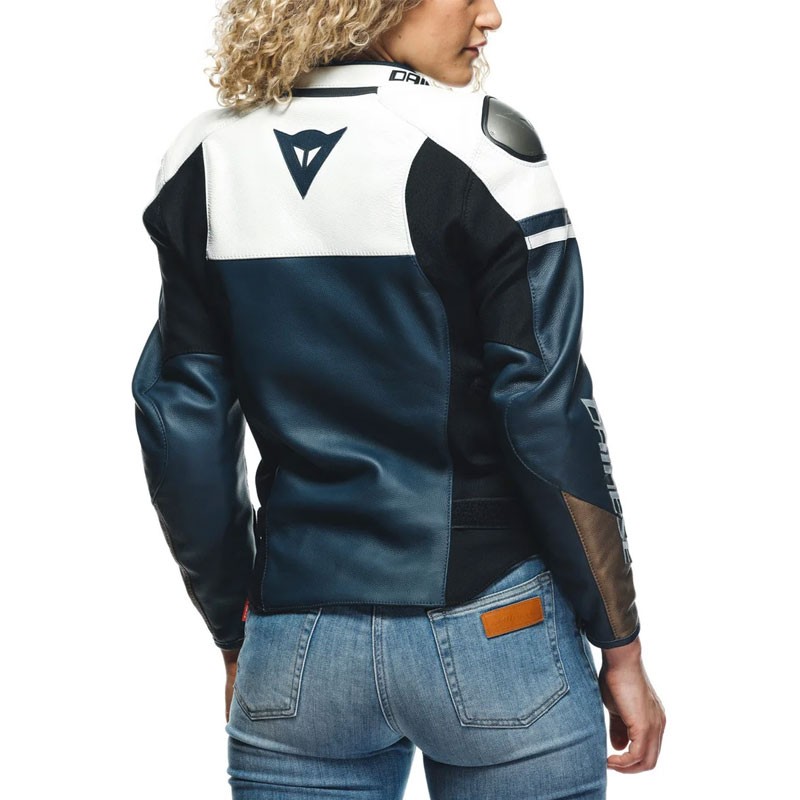 CHAQUETA DAINESE RAPIDA LADY BLACK-IRIS/WHITE 