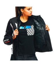CHAQUETA DAINESE VELOCE D-DRY LADY NEGRO/BLANCO