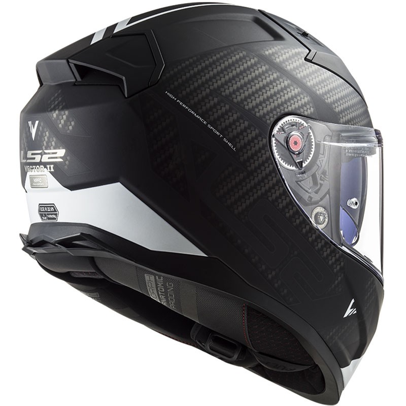 CASCO LS2 VECTOR II SPLITTER NEGRO/BLANCO