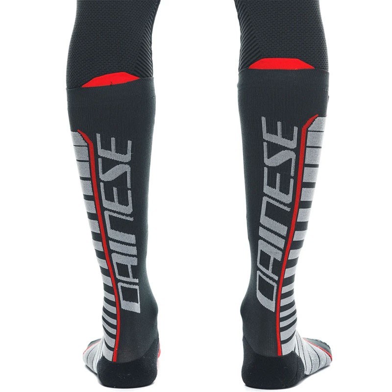 CALCETINES DAINESE THERMO LONG SOCKS BLACK/RED