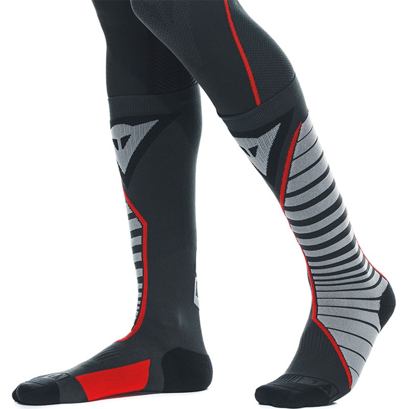 CALCETINES DAINESE THERMO LONG SOCKS BLACK/RED