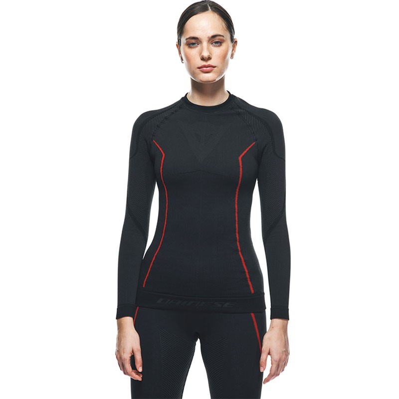 CAMISETA TERMICA DAINESE THERMO LS LADY BLACK/RED