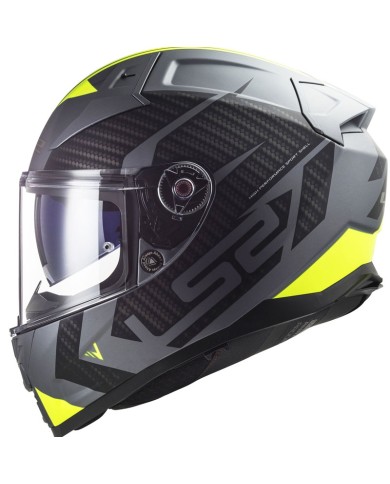 CASCO LS2 VECTOR II SPLITTER TITANIO/AMARILLO FLUOR
