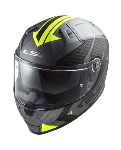 CASCO LS2 VECTOR II SPLITTER TITANIO/AMARILLO FLUOR