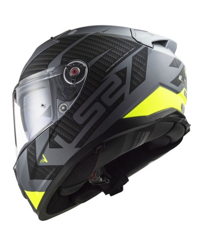 CASCO LS2 VECTOR II SPLITTER TITANIO/AMARILLO FLUOR